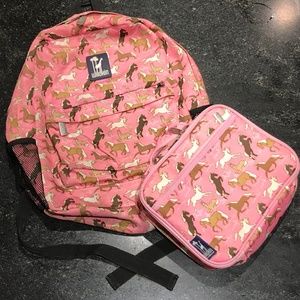 Wildkin Horses in Pink Backpack & Lunch Box Set